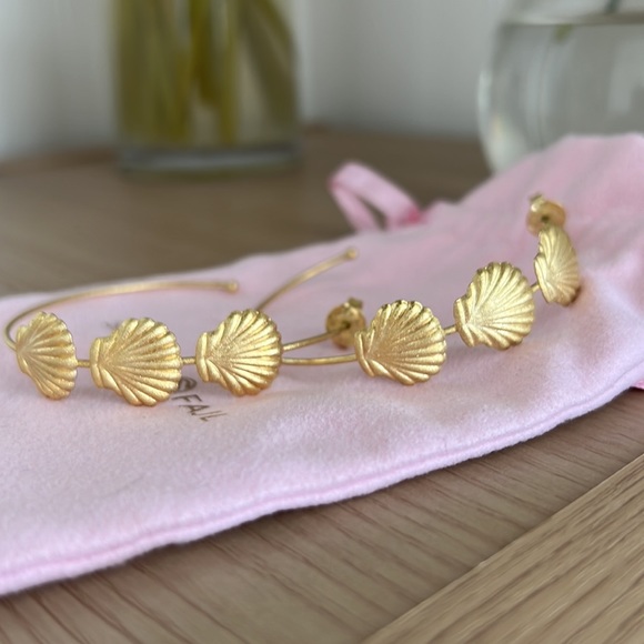 Sheila Fajl Jewelry - Sheila Fajl Three Sea Shells Hoops